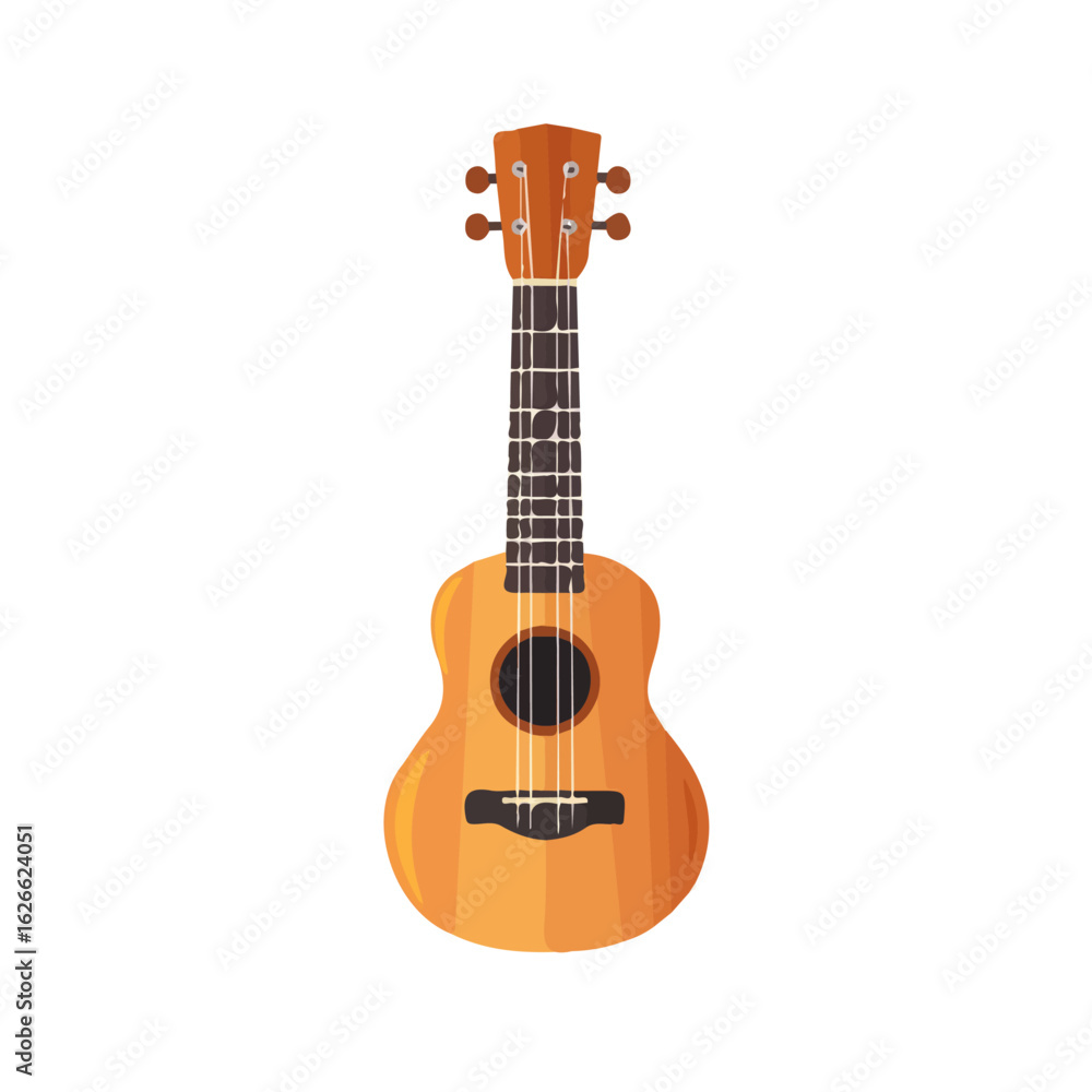 Obraz premium Ukulele Tuner, flat style 2D vector image, isolated on a white background