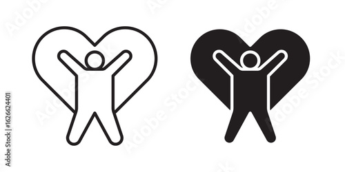 Wellness icon, outline style icon for web site or mobile app, vector graphics