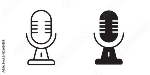 Voice recognition icon, outline style icon for web site or mobile app, vector graphics