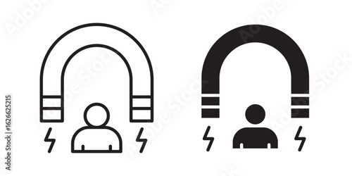 User engagement icon, outline style icon for web site or mobile app, vector graphics