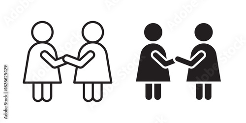 Twin icon, outline style icon for web site or mobile app, vector graphics