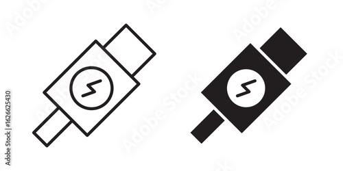 USB type c icon, outline style icon for web site or mobile app, vector graphics