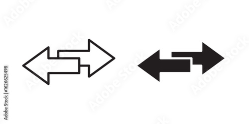 Transfer icon, outline style icon for web site or mobile app, vector graphics