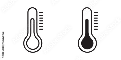 Thermometer icon, outline style icon for web site or mobile app, vector graphics