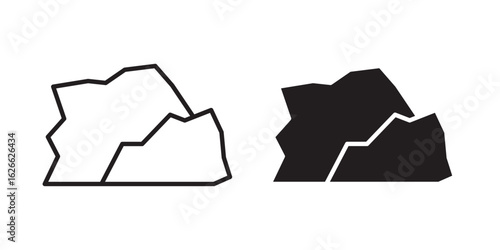 Stone icon, outline style icon for web site or mobile app, vector graphics
