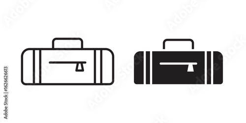 Sports bag icon, outline style icon for web site or mobile app, vector graphics