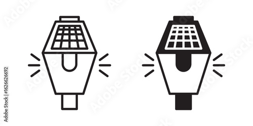Solar Garden Light lamp icon, outline style icon for web site or mobile app, vector graphics