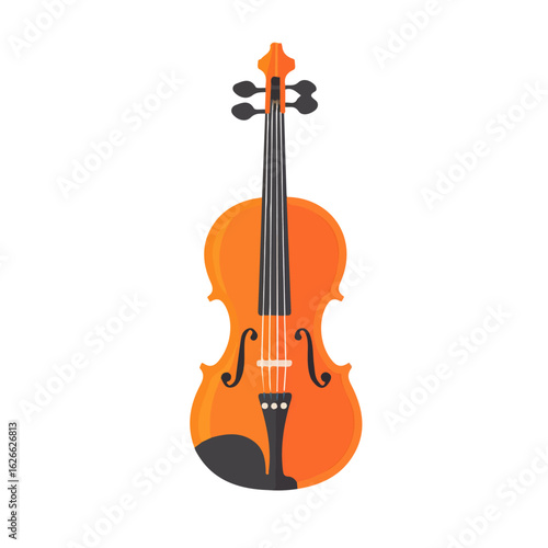 2D flat vector illustration of a Violin Strings in icon style, isolated on white background