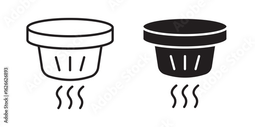 Smoke detector icon, outline style icon for web site or mobile app, vector graphics