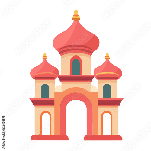 2D flat vector illustration of a Punarnava in icon style, isolated on white background