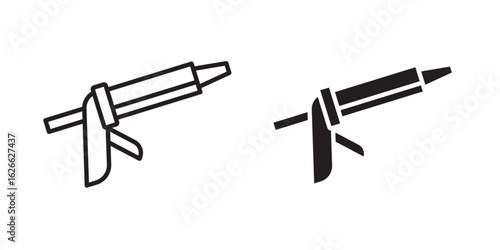 Sealants gun icon, outline style icon for web site or mobile app, vector graphics