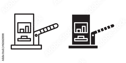 Road toll icon, outline style icon for web site or mobile app, vector graphics