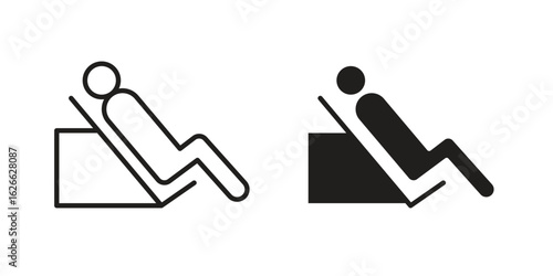 Resting icon, outline style icon for web site or mobile app, vector graphics