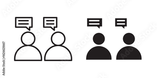 Public opinion icon, outline style icon for web site or mobile app, vector graphics