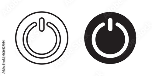 Power icon, outline style icon for web site or mobile app, vector graphics