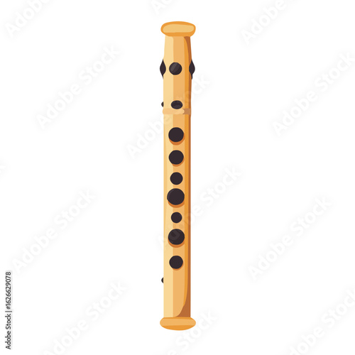 2D flat vector illustration of a Recorder Finger Chart in icon style, isolated on white background