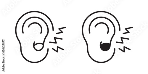 Otitis icon, outline style icon for web site or mobile app, vector graphics