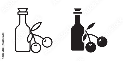 Olive oil icon, outline style icon for web site or mobile app, vector graphics