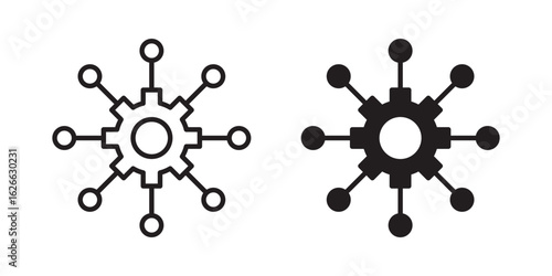 Multi channel icon, outline style icon for web site or mobile app, vector graphics