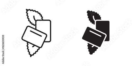 Mint gum icon, outline style icon for web site or mobile app, vector graphics