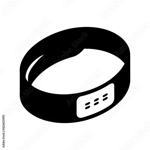 Silhouette of smart fitness band showing step count for health and sports tracking