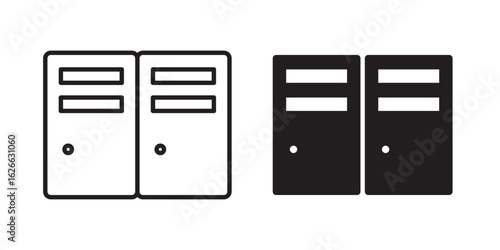 Locker icon, outline style icon for web site or mobile app, vector graphics