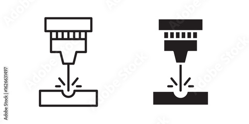 Laser machine icon, outline style icon for web site or mobile app, vector graphics