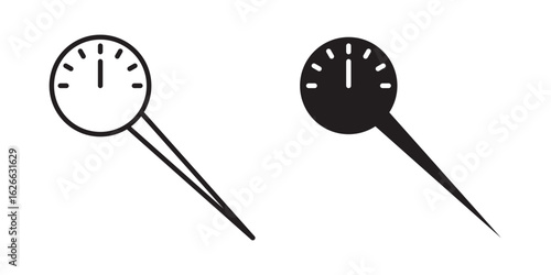 Kitchen thermometer icon, outline style icon for web site or mobile app, vector graphics