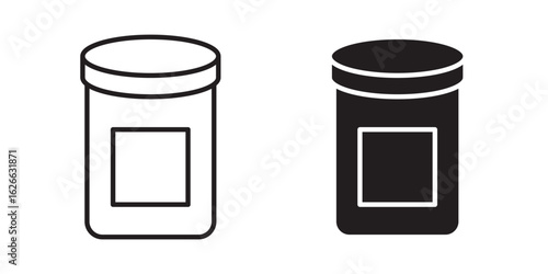 Jar icon, outline style icon for web site or mobile app, vector graphics