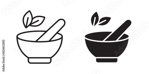 Herbal medicine icon, outline style icon for web site or mobile app, vector graphics
