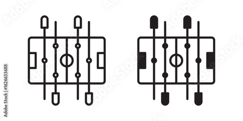 Foosball icon, outline style icon for web site or mobile app, vector graphics