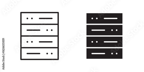 Data center icon, outline style icon for web site or mobile app, vector graphics