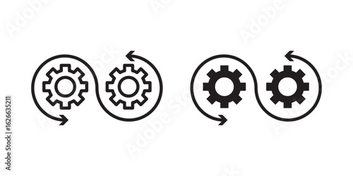 Devops icon, outline style icon for web site or mobile app, vector graphics