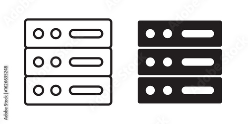Cylinder database icon, outline style icon for web site or mobile app, vector graphics