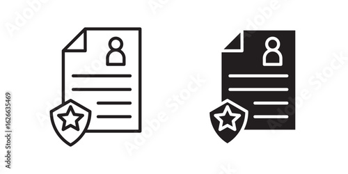 Criminal record icon, outline style icon for web site or mobile app, vector graphics