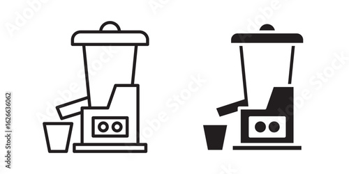 Cold pressed juicer icon, outline style icon for web site or mobile app, vector graphics