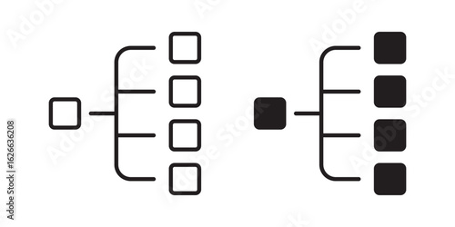 classification icon, outline style icon for web site or mobile app, vector graphics