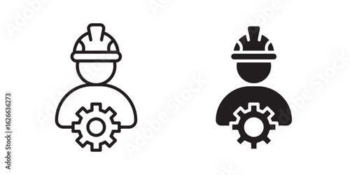 Civil Engineer icon, outline style icon for web site or mobile app, vector graphics