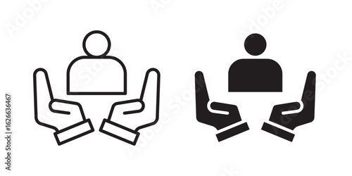 Child custody icon, outline style icon for web site or mobile app, vector graphics