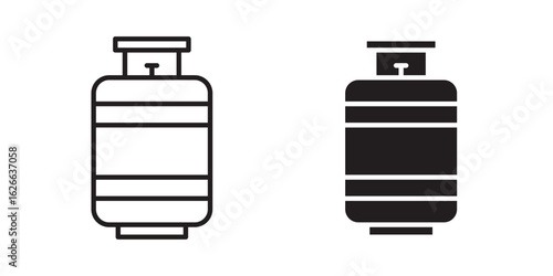 Camping gas icon, outline style icon for web site or mobile app, vector graphics