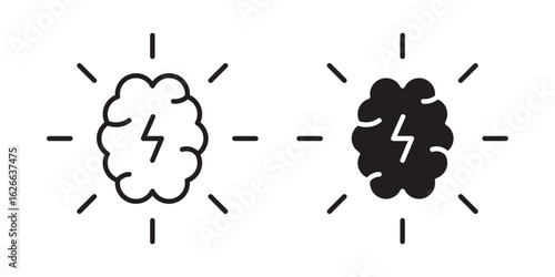 Brainstorm icon, outline style icon for web site or mobile app, vector graphics