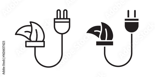 Biomass energy icon, outline style icon for web site or mobile app, vector graphics