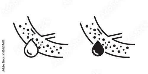 Blood vessel icon, outline style icon for web site or mobile app, vector graphics