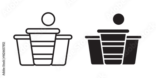 Beer pong icon, outline style icon for web site or mobile app, vector graphics