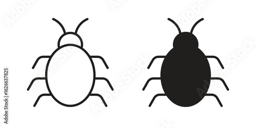 Bedbug icon, outline style icon for web site or mobile app, vector graphics