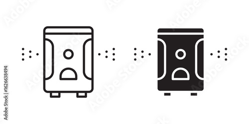 Air purifier icon, outline style icon for web site or mobile app, vector graphics