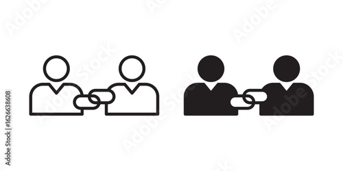 Affiliate link icon, outline style icon for web site or mobile app, vector graphics