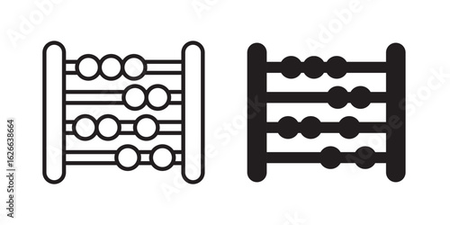 Abacus icon, outline style icon for web site or mobile app, vector graphics