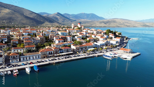 Aerial view of Galaxidi town, Phocis, Greece