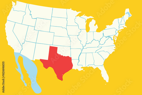 Map of southeast usa country map Texas Highlighted on United States Map north america